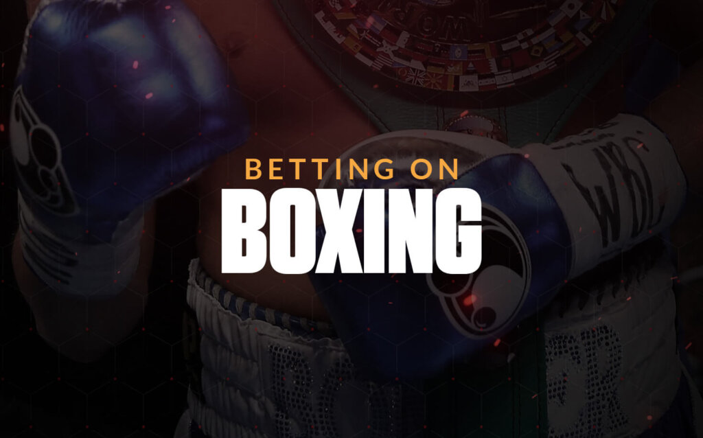 Betting on boxing text overlay on boxing image