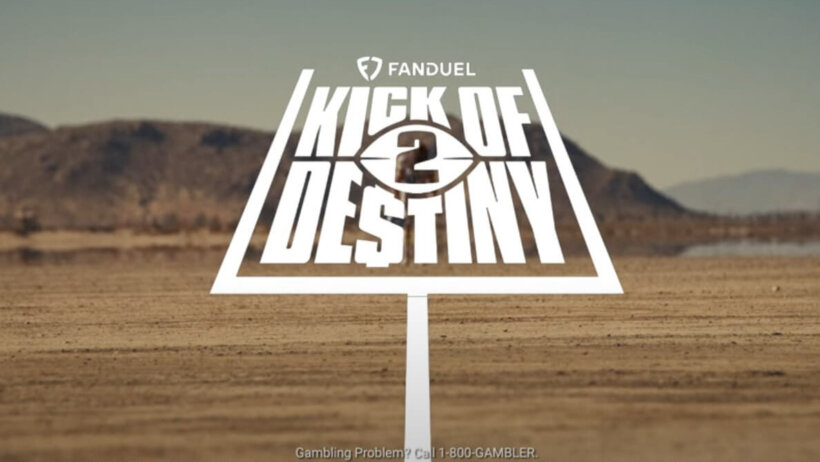 FanDuel Kick of Destiny 2 promo screenshot from advertisement desert