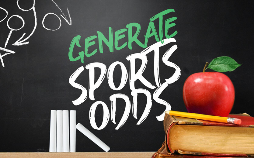 generate sports odds written on a chalkboard