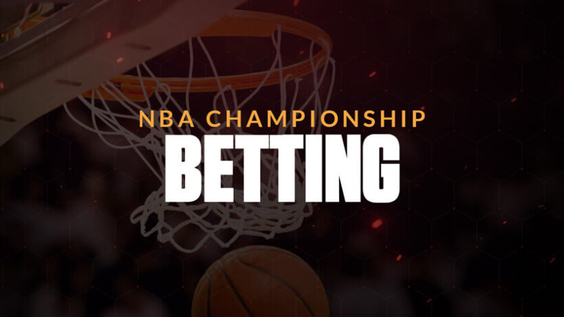 NBA Championship Betting text overlay on basketball image