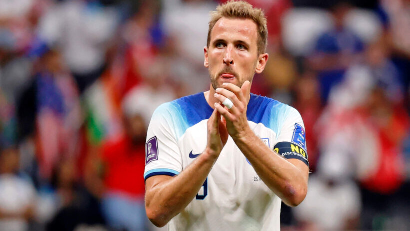 England forward Harry Kane clapping on the field