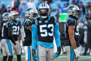 Carolina Panthers star edge rusher Brian Burns.