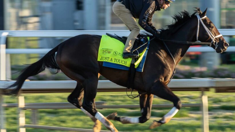 Just A Touch running at Churchill Downs