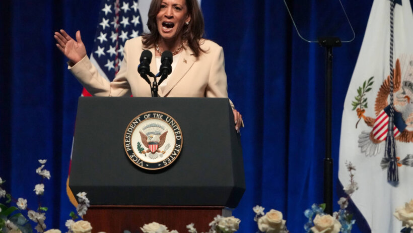 Vice President Kamala Harris speaking in Indiana