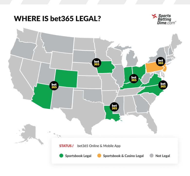 bet365 legal states map