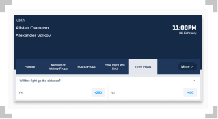 Prop betting lines for Alistair Overeem and Alexander Volkov
