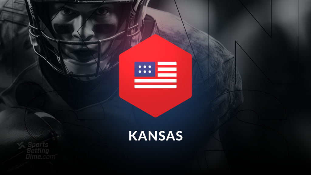 usa flag icon overlaid on a football player with the text kansas