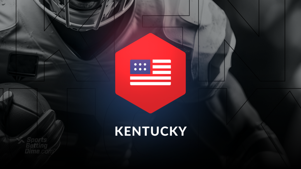 usa flag icon overlaid on a football player with the text kentucky