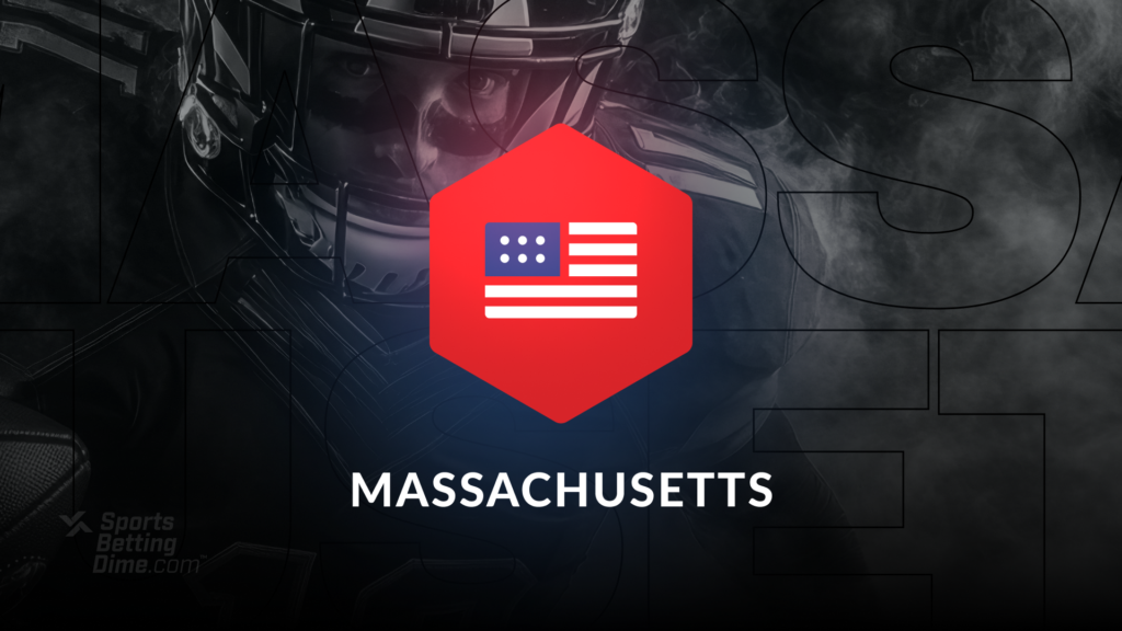 usa flag icon overlaid on a football player with the text massachusetts