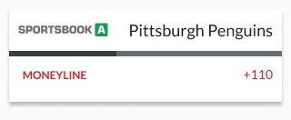 Sportsbook A Pittsburgh Penguins Moneyline +110