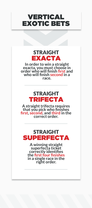 infographic explaining vertical exotic bets in horse racing